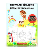 Noktaları Birleştir Resmi Boyama Kitabı (100 Süper Boyama)