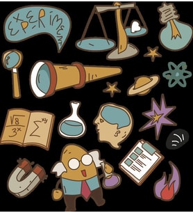 Bilim Uzay Sticker Set 15 Parça Telefon, Tablet, Defter, Laptop Sticker