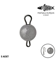 Mafsallı Kurşun - Hareketli İğne Kurşunu - Fishack - 5 Gram - 5'li Paket