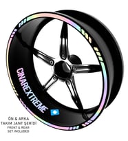 Çınar Extreme® Hypnotic Gökkuşağı Hologram Efektli 4 Parçalı Kesikli Motosiklet 