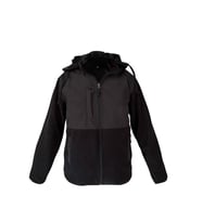 Softpolar Kapüşonlu Mont - Siyah - Slim Fit
