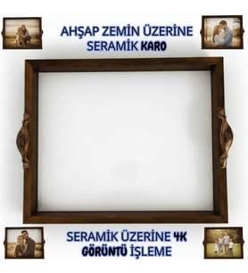 KİŞİSELLEŞTİRİLEBİLİR 1. KALİTE AHŞAP TEPSİ, METAL KULPLU, FOTOĞRAFINI BİZE GÖNDER BİZ TEPSİNİZE İŞLEYELİM...