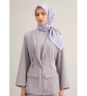 Armine Sura İpek Eşarp 9311 - 06 Mor Karışık Desen