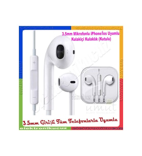 Samsung 3.5mm Jaklı Bütün Modellere Uyumlu Kulaklık Stereo Headset Mikrofonlu Kulak İçi Model