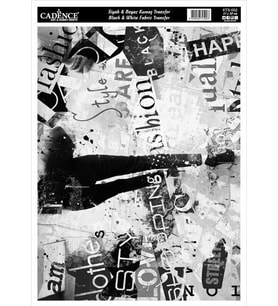 Cadence Siyah&Beyaz Kumaş Transfer 21x30 cm. KTS-002 