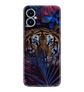 Pova 5 Kılıf Resimli Desenli Baskılı Silikon Flowers Tiger 1319