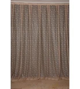 KUŞ MODEL VİZON RENK TEK KANAT Dikilmiş Pileli Fon Perde 300*260 Cm