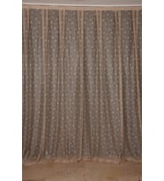 KUŞ MODEL VİZON RENK TEK KANAT Dikilmiş Pileli Fon Perde 300*260 Cm