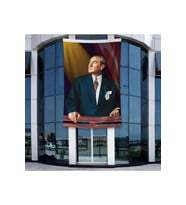 Atatürk ve Türk Bayrağı Poster Bayrak Raşel Kumal 4x6 metre ATA13