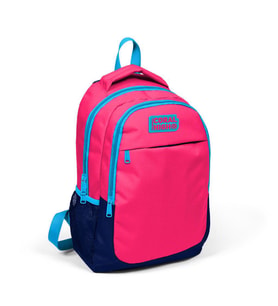 Coral High Kids Neon Mercan-Lacivert Üç Bölmeli Okul Sırt Çantası 14392