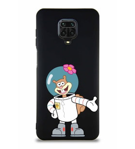 Xiaomi Redmi Note 9S Soft Premier Kapak Sandy Tasarımlı Silikon Kılıf - Siyah (Şeffaf)
