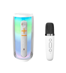 Pluse 6 Mikrofonlu Rgb Kablosuz Hoparlör - Beyaz