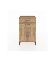 Hyperion Komodin Tek Raflı 2 Çekmeceli 2 Kapaklı 60x44x96 Çam-Çam