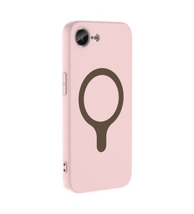 iPhone 17E Kılıf M-Safe Şarj Özellikli Aris Silikon Kılıf Açık Pembe