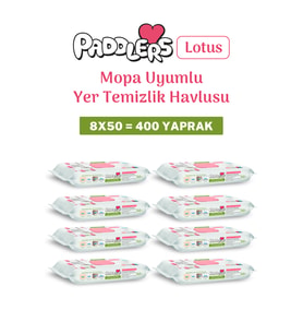 Easy Clean Lotus Çiçeği Kokulu Mopa Uyumlu Yer Temizlik Havlusu 8x50 400 Yaprak