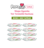 Easy Clean Lotus Çiçeği Kokulu Mopa Uyumlu Yer Temizlik Havlusu 8x50 400 Yaprak