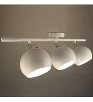 Rsylight Retro Beyaz 180 Derece Hareketli Modern Spor 3 Lü Led spot Avize Beyaz Ampullü