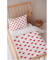 %100 Pamuk Saten Isme Özel 100x150 Bebek Yatak Nevresim Seti