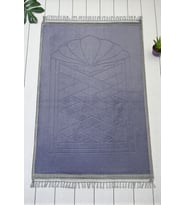 Yumuşak Kadife Dokulu Peluş Seccade Füme (Mor)