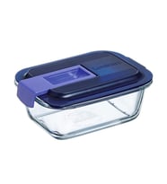 Luminarc Temp Easy Box Dikdörtgen Vakumlu Saklama Kabı 38 CC Mavi Kapak 003Q2038