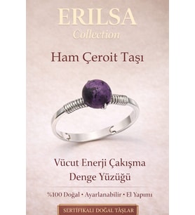Sertifikalı Vücut Enerji Çakışma Denge Yüzüğü – Ham Çeroit Ayarlamalı İnce Akrep Kova Oğlak Burcu (Çok Renkli)