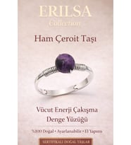 Sertifikalı Vücut Enerji Çakışma Denge Yüzüğü – Ham Çeroit Ayarlamalı İnce Akrep Kova Oğlak Burcu (Çok Renkli)