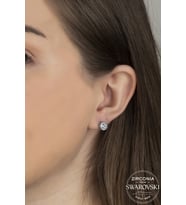 Union Zirconia Kadın 1.48 Karat Tektaş Gümüş Küpe