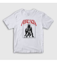Presmono Unisex Çocuk Beyaz Cover Band Maneskin T-Shirt 356908tt