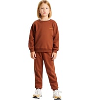 Çocuklar İçin Yumuşak Pamuk Karışımlı Oversize Sweatshirt ve Eşofman Altı Seti Kaliteli Şık