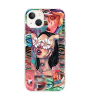 Iphone 14 Plus Uyumlu Aesthetic Vintage Tasarımlı Şeffaf Telefon Kılıfı