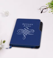 BK Gift Kişiye Özel İsimli Lacivert Termo Deri Defter-24