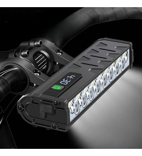 10000 Lümen 17 LED USB Şarjlı Bisiklet Farı 10000 mAh Su Geçirmez 17 LED Yol Bisiklet Ve Scooter Feneri