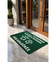 Valerine Life Kişiye Firmaya Özel Veteriner Kliniği Pet Shop Hoş Geldiniz Kapı Önü Paspası 45x70cm