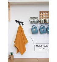 Metal Mutfak Yapışkanlı Askı - Duvara Monte Havluluk Banyo Askısı