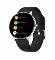 HainoTeko-27 Waterproof Akıllı Saat AMOLED Ekran Bluetooth Arama 3 Kordon Set Gümüş