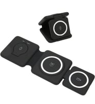 3'lü Kablosuz Şarj Standı iPhone Apple Watch AirPods Android Uyumlu Telefon Hızlı Şarj Katlanabilir