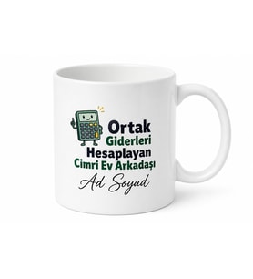 Ortak Giderleri Hesaplayan Cimri Ev Arkadaşı Çay Kupası Komik Hediye Bardak