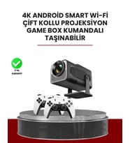 Taşınabilir Full HD Projektör - 1 GB RAM, 8 GB Hafıza