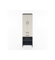 Hyperion Dolap 4 Raflı 2 Çekmeceli 2 Kapaklı 60x44x195 Antrasit-Aytaşı