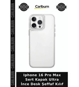 Iphone 16 Pro Max Sert Kapak Ultra İnce Desk Şeffaf Kılıf Günlük Koruyucu Telefon Aksesuarı