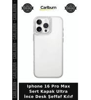 Iphone 16 Pro Max Sert Kapak Ultra İnce Desk Şeffaf Kılıf Günlük Koruyucu Telefon Aksesuarı