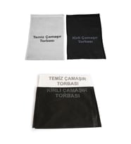 Kirli Temiz Çamaşır Torbası - Asker Malzemeleri (Siyah - Beyaz)
