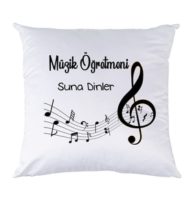 Biresimden Müzik Öğretmenine Öğretmenler Günü Hediyesi İsimli Yastık