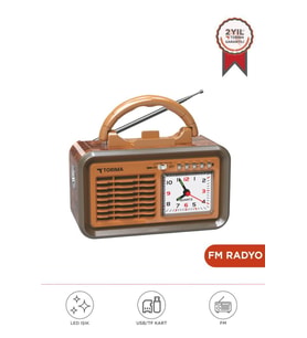 Torima D60 Ahşap Nostalji Radyo Kablosuz Bluetooth Hoparlör