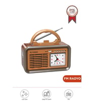 Torima D60 Ahşap Nostalji Radyo Kablosuz Bluetooth Hoparlör