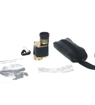 6X24 Baigish Askeri Tarzi Pirinç Deri Kaplamalı Deri Çantalı Monocular Dürbün Sarı