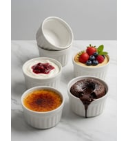 GreatHome beyaz porselen sufle 6 lı