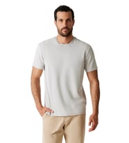 Guess Kısa Kollu Blake Dokulu Bisiklet Yaka Erkek Gri T-Shirt M6RP33KB170-A92E