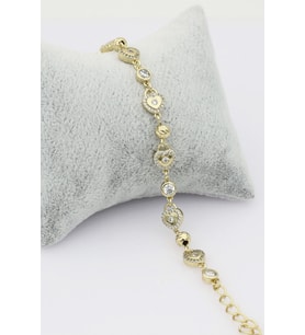 XUPİNG JEWELRY KALP,YUVARLAK ZİRKON TAŞLI BİLEKLİK
