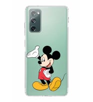 Samsung Galaxy S20 FE  Kamera Korumalı Kapak Mickey Mouse Tasarımlı  Şeffaf  Kılıf